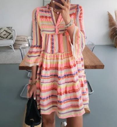 LP | Juliene - Half-length dress with flared sleeves