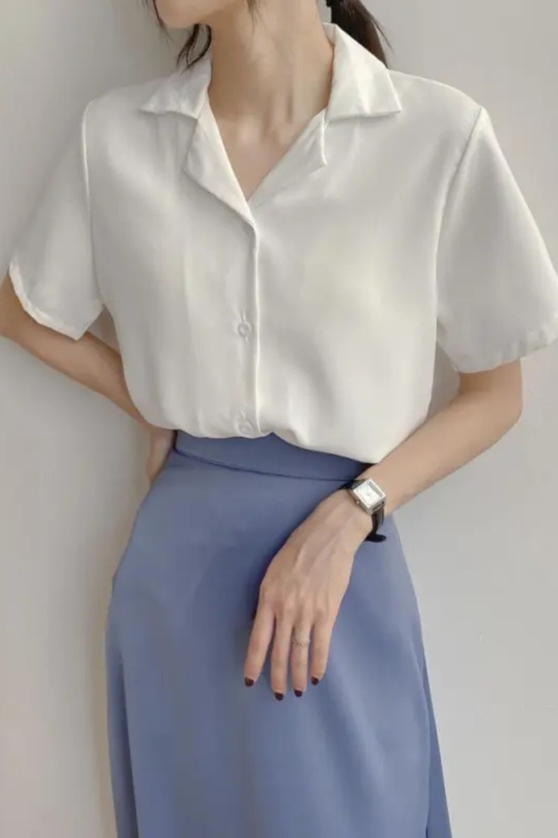 Ailani | Women White Chiffon Shirt