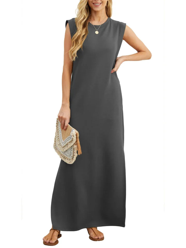 LP | Casual dress with slit without pleats