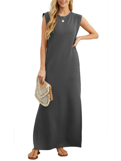 LP | Casual dress with slit without pleats