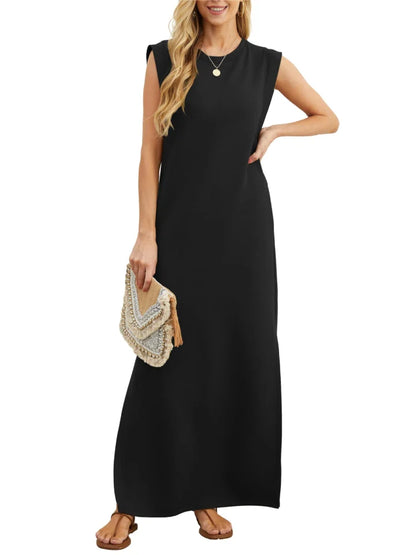 LP | Casual dress with slit without pleats