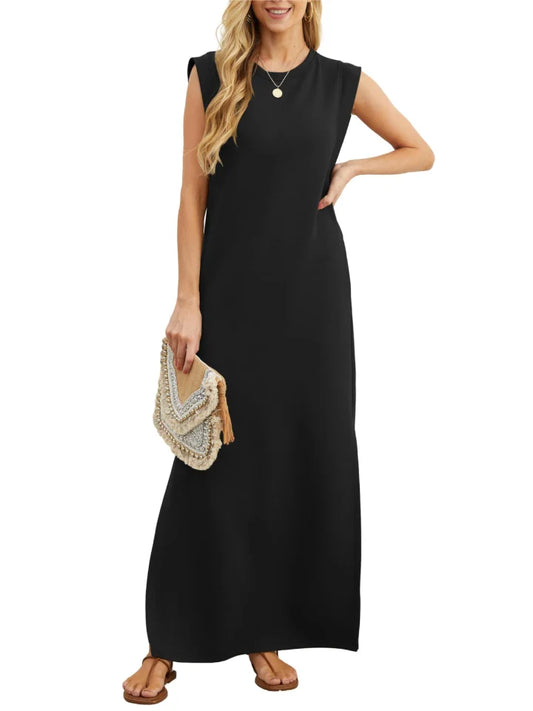 LP | Casual dress with slit without pleats