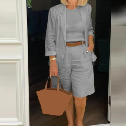Luxury jacket and shorts set for women