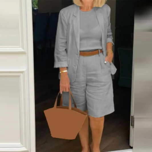 Luxury jacket and shorts set for women