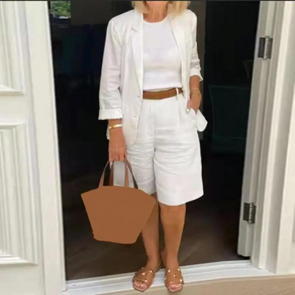 Luxury jacket and shorts set for women