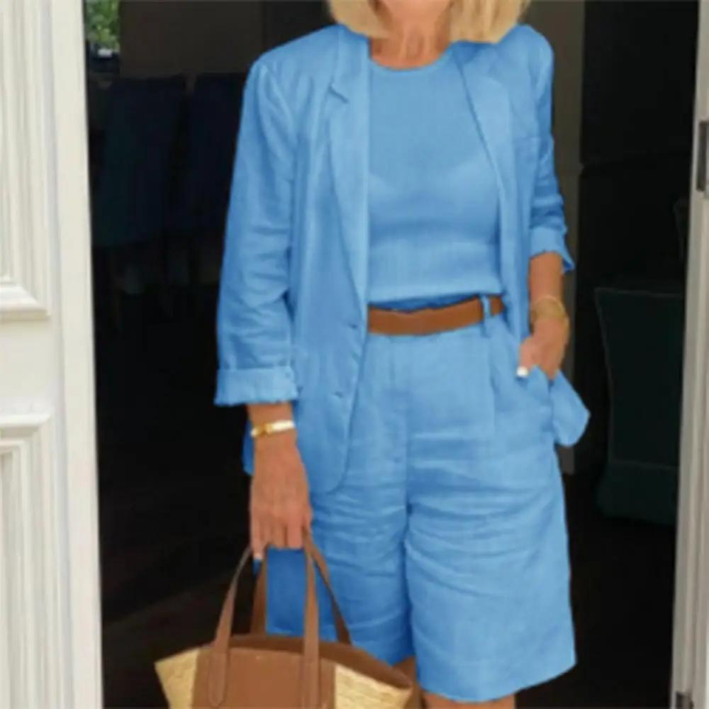 Luxury jacket and shorts set for women