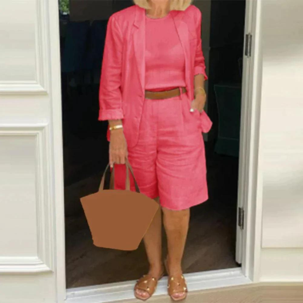Luxury jacket and shorts set for women