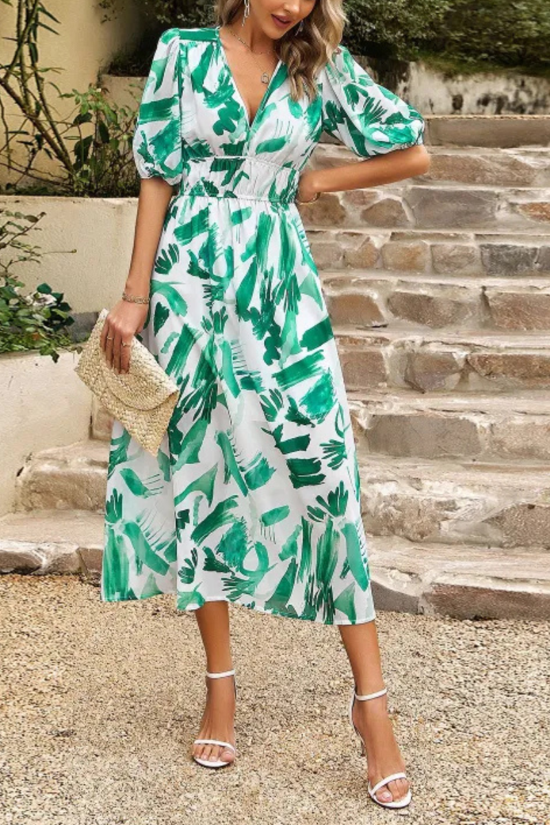 Auria | Summer Temperament V-neck Dress