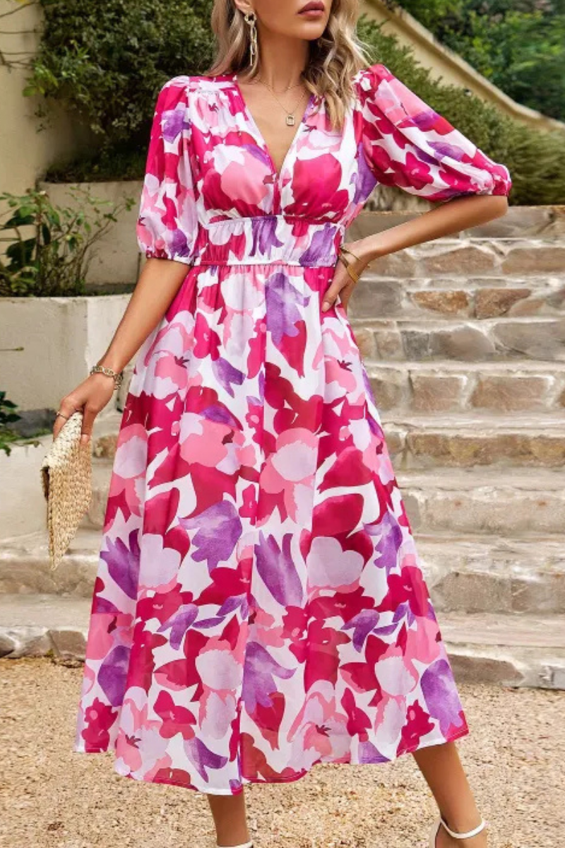 Auria | Summer Temperament V-neck Dress