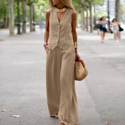 Elegant set for women - top and trousers
