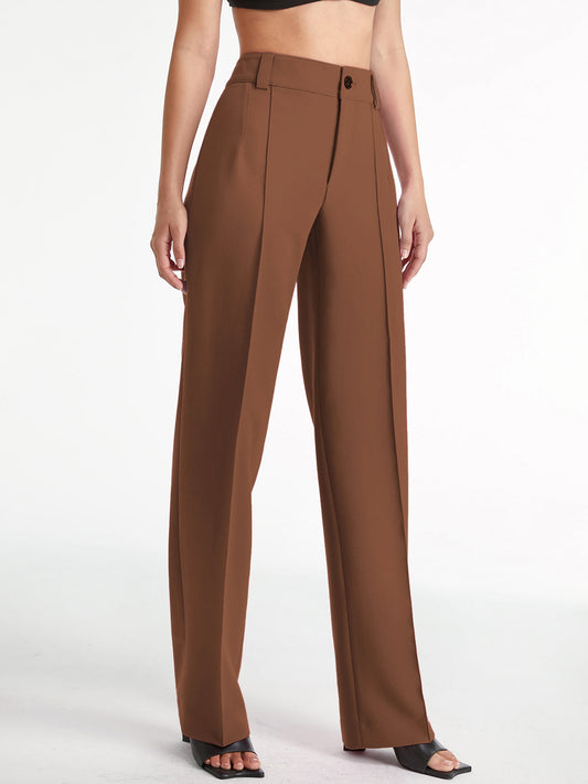 Pleated pants with high waist