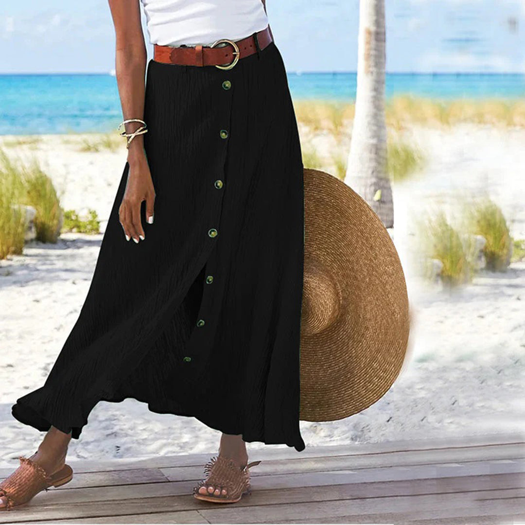 LEXIE - Long buttoned skirt
