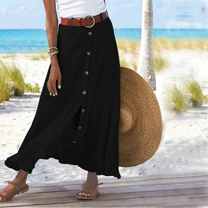 LEXIE - Long buttoned skirt