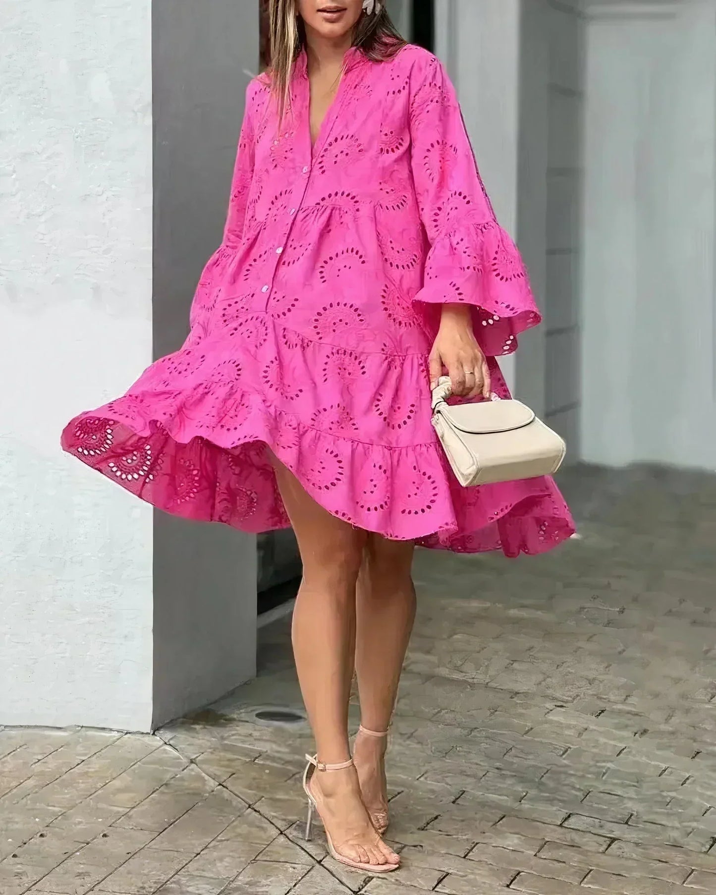 LP | Summer dress with lace print