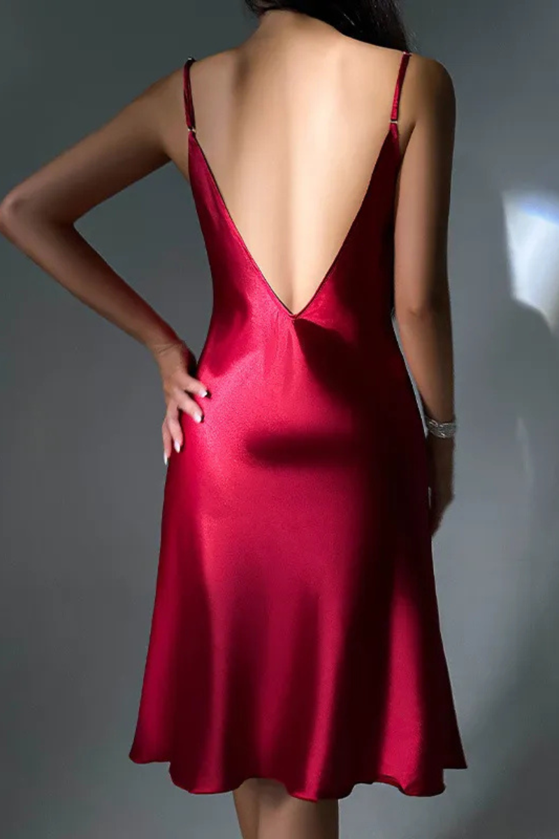 Brienne | Sexy Slit Silk Nightdress