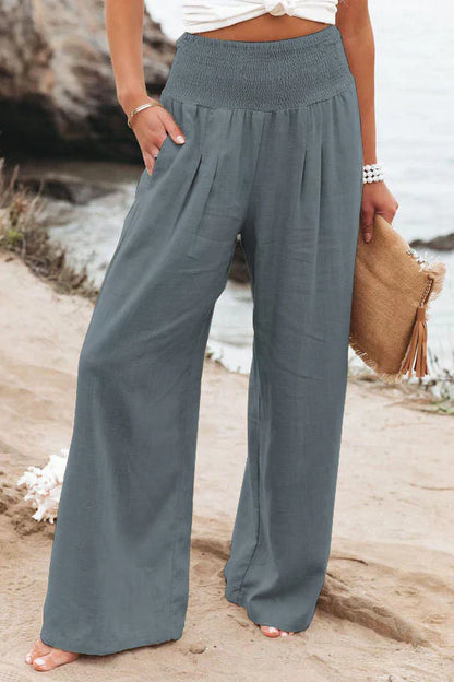 Alexandra - Cotton and linen pants