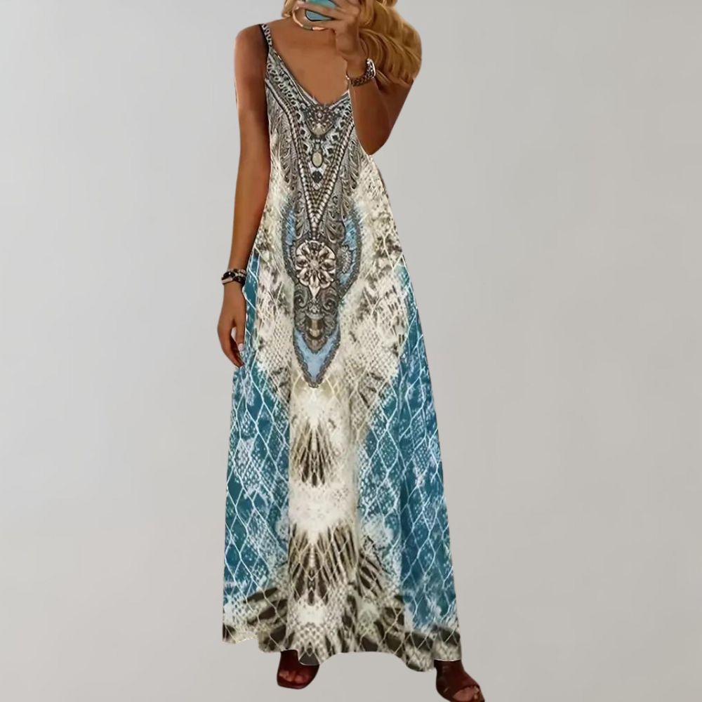 LP | V-neck summer dress with spaghetti straps