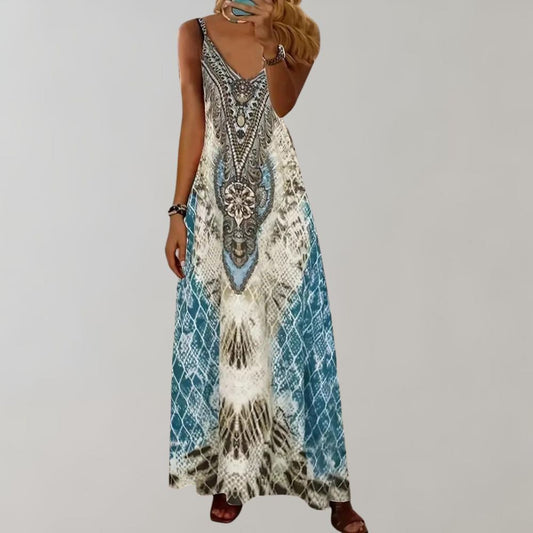 LP | V-neck summer dress with spaghetti straps
