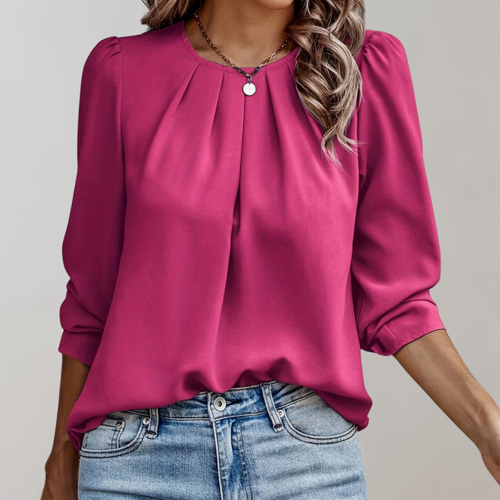 VelaVie - Blouse with puffed sleeves