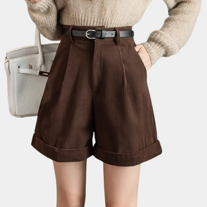 Elmeena - Women's comfortable corduroy shorts