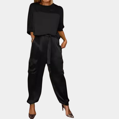Danika - Elegant satin chic set [top + pants] [fr