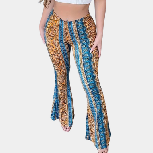 Elvera - Bohemian flared pants for women