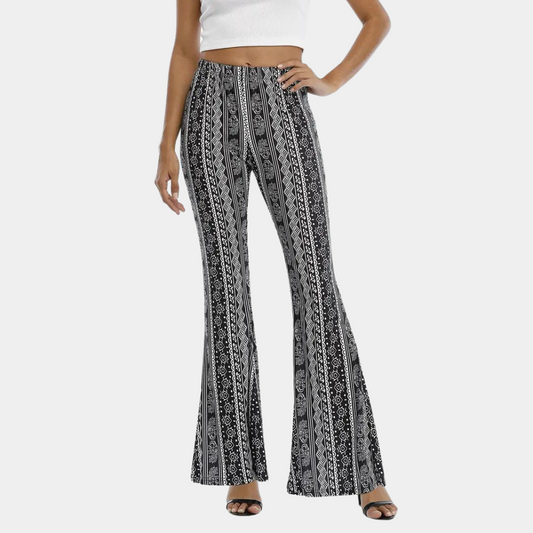 Boho-style flared pants for ladies