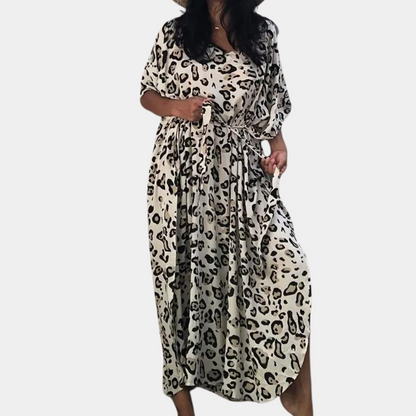 LP | Maxi dress with leopard print for women