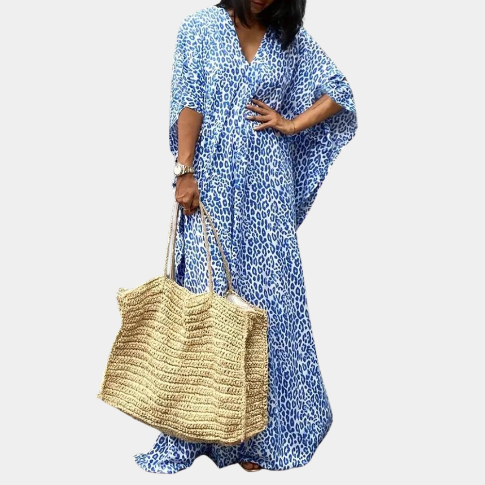 LP | Maxi dress with leopard print for women