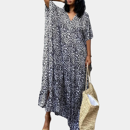LP | Maxi dress with leopard print for women