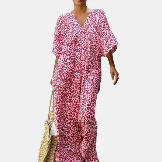 LP | Maxi dress with leopard print for women