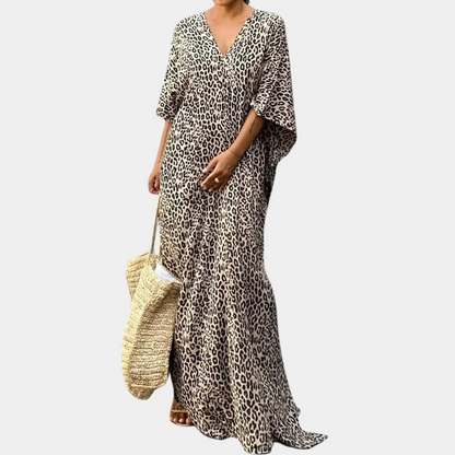 LP | Maxi dress with leopard print for women