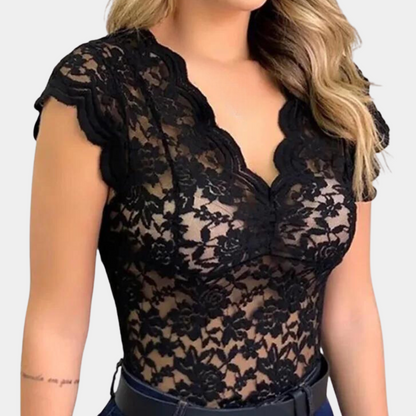 Dora - Women's lace blouse - Classic and comfortable