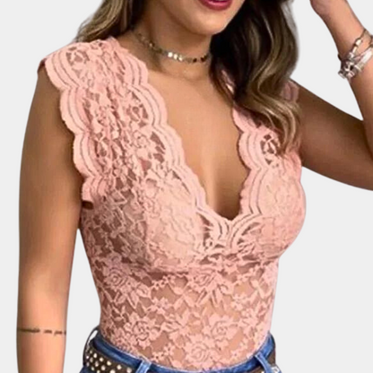 Dora - Women's lace blouse - Classic and comfortable