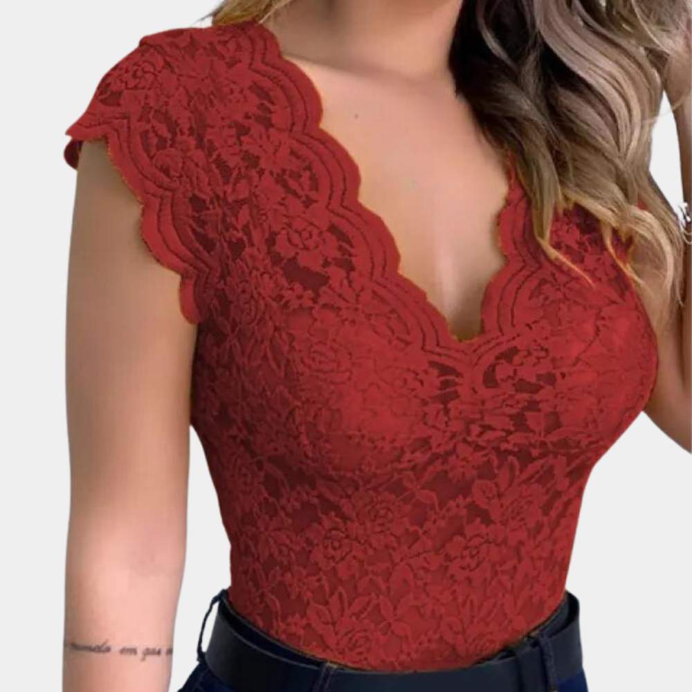 Dora - Women's lace blouse - Classic and comfortable