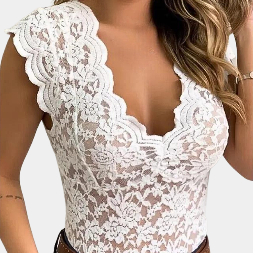 Dora - Women's lace blouse - Classic and comfortable