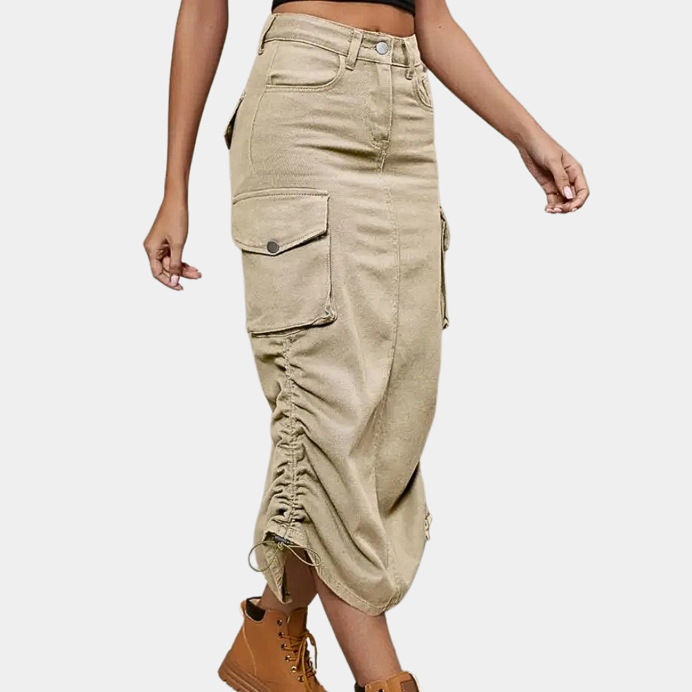 Elegant cargo skirt for women