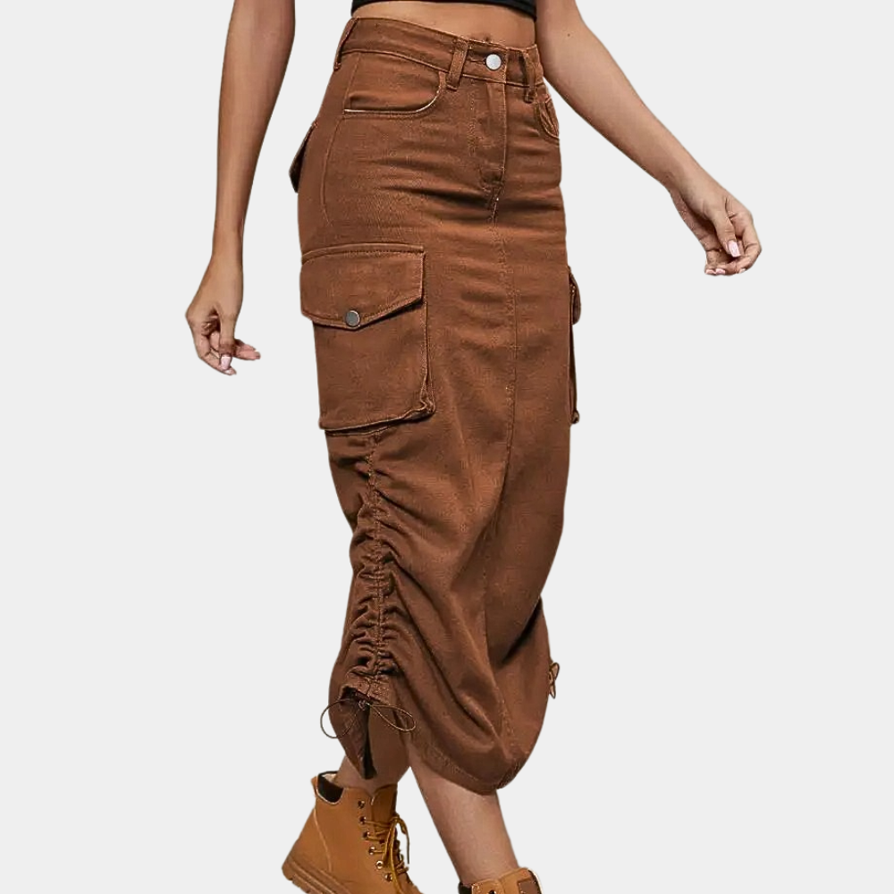 Elegant cargo skirt for women