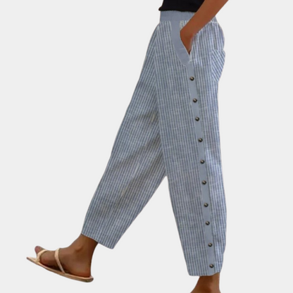 Chic striped pants for ladies