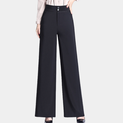 Elegant high-waisted and wide-legged pants for women