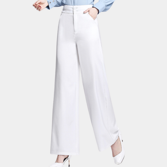 Elegant high-waisted and wide-legged pants for women
