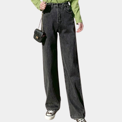 Wide, high-waisted women's pants