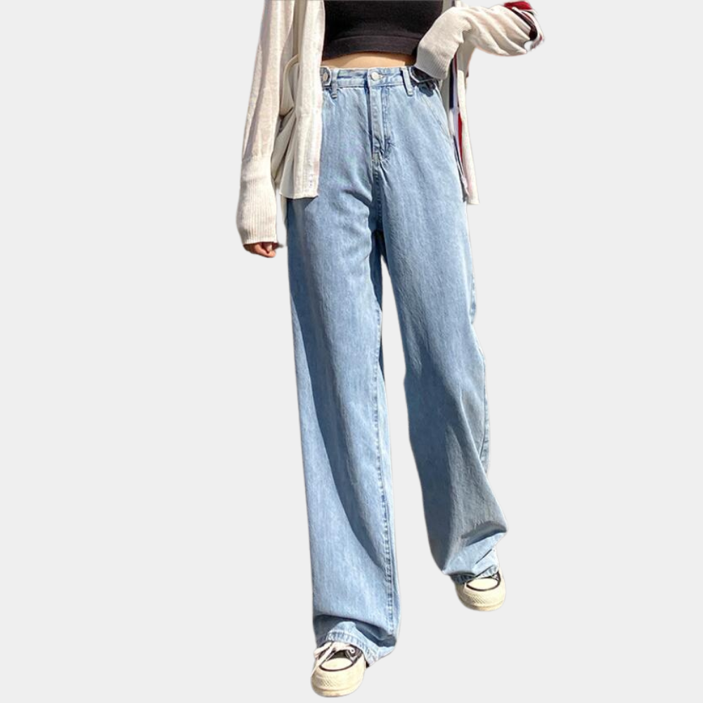 Wide, high-waisted women's pants