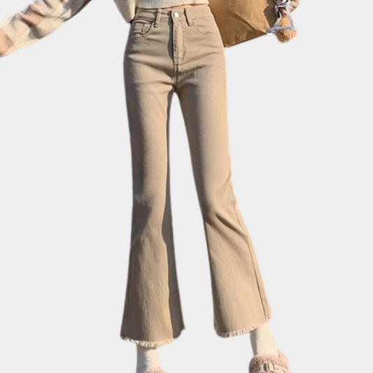 Women's flared denim pants