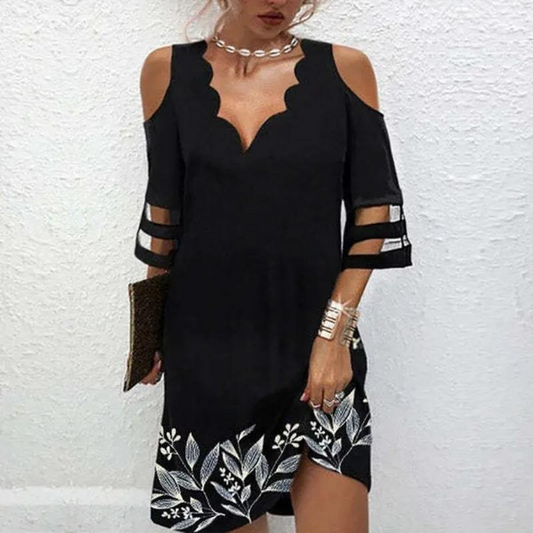 LP | Cold-shoulder lace dress for women