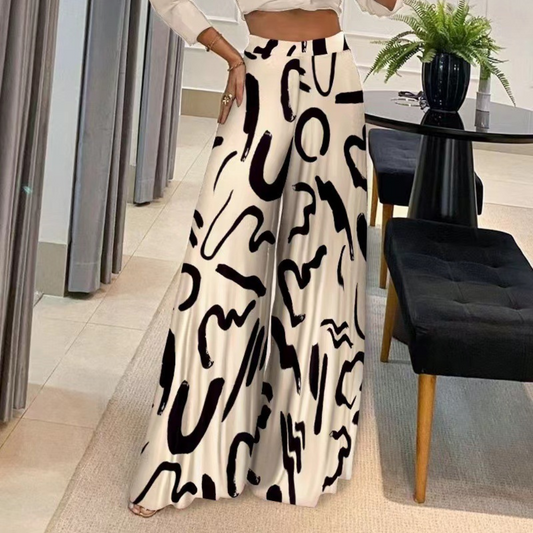 Women's trousers-with-artistic-flow-and-wide-legs