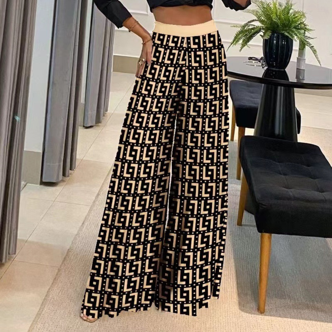 Women's trousers-with-artistic-flow-and-wide-legs