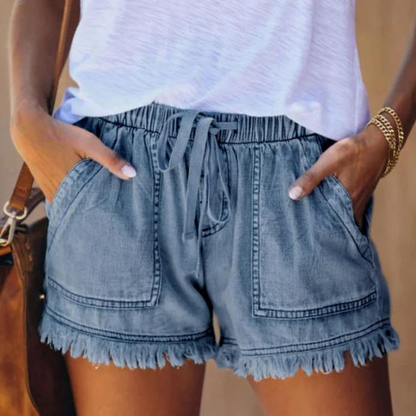 Delfine - Women's shorts with side pockets, effortless style