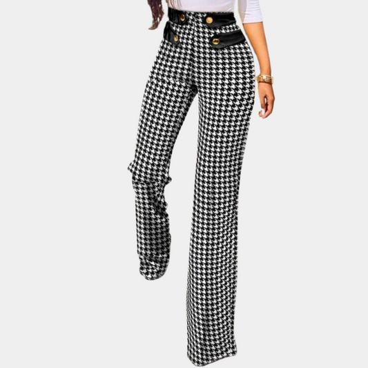 Zahara - Timeless houndstooth pants for women
