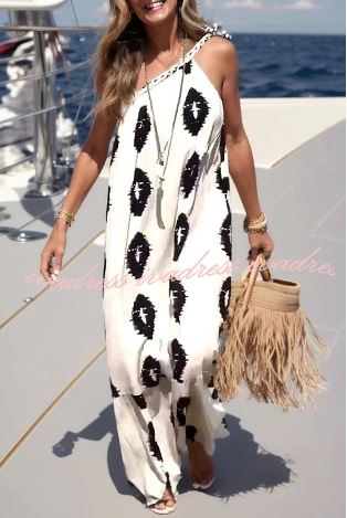 LP | Wella - Wide, one-shoulder maxi dress